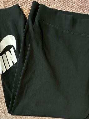 Nike Black Leggings with white Swoosh